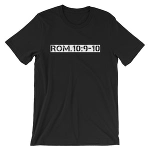 Romans 10:9-10 Bible Verse T-Shirt for Men/Unisex