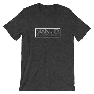 1 Corinthians 16:13 "Man Up" (Roman numerals w/in box) Christian T-Shirt for Men/Unisex