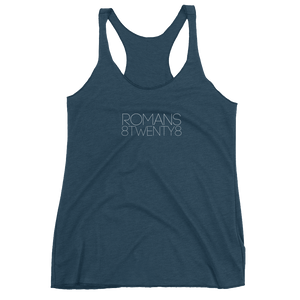 Romans 8;28 Workout Racer Back Tank for Women