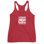 1 Corinthians 9:24 "Run 2 Win" Women's Christian Racerback Tank