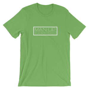 1 Corinthians 16:13 "Man Up" (Roman numerals w/in box) Christian T-Shirt for Men/Unisex